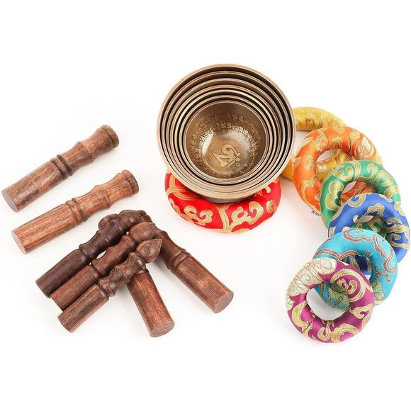 4  and 5 in inch‎ Silk Brocade Cushion Pillow for Tibetan Singing Bowl - Picture 4 of 5